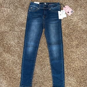 7 For All Mankind Dark Blue Girls Skinny Jeans